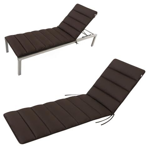 HAVE A SEAT Living - Auflage Gartenliege Flair | 190x60 cm - Weiche Universal Sonnenliege Auflage Dünn - Komfortabel, Wetterfest, Waschbar bis 95° C - Made in Germany (190x60 cm, Braun)