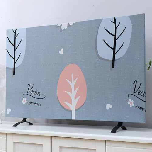LDLCYCN C,39in, TV Staubabdeckung TV-Bildschirmschutz TV Display Protector Staubabdeckung Für LCD Desktop/Hanging TV Bunter Fernsehbildschirm Dekoration Wohnzimmer Maschinenwaschbar