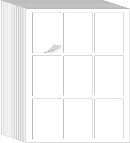 Apostrophe Games Leere Aufkleber für Spielkarten - Drucken Sie Ihre Pokerkarten - 360 Etiketten Aufkleberpapier für Laser-/Tintenstrahldrucker (8,5 cm x 6 cm) 40 Blatt - Leere Aufkleber, US-Briefgröße