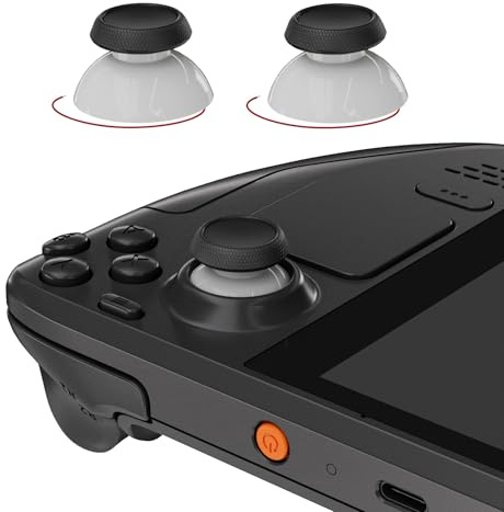 eXtremeRate Joysticks Reemplazables para Steam Deck LCD/OLED Sticks Palancas Analógicos con Función Táctil Original, Diseño de Textura Antideslizante Thumbsticks para Steam Deck OLED/LCD (Negro)