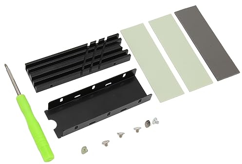 SUNGOOYUE M.2 NVMe Kühlkörper, Doppelseitiger SSD-Kühlkörper aus Aluminiumlegierung mit 3 Wärmeleitpads für M.2 2280 SSD 850 960 950 PRO 960 PRO 980 990 SN850 SN750 SN570