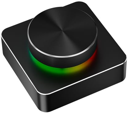 docooler Manopola di Controllo del Volume RGB USB+BT+2.4G Controller Multimediale a Tre modalità per PC/Giochi