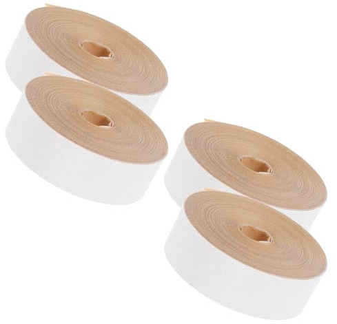 KOMBIUDA 4 Rouleaux Ruban Adhésif Tissu pour Ourlet Lampe Bande Collante Ourlet Auto-adhésive Ruban Reliure pour Réparation Bordure Abat-jour et Couture DIY