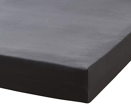 TRAUMSCHLAF Premium Interlock Jersey Spannbettlaken – Weiches Jersey Spannbetttuch aus 100% Baumwolle – elastisch & formstabil – passend bis 30 cm Matratzenhöhe – 180x200-200x200 cm, anthrazit