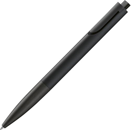 Lamy noto all black Kugelschreiber - puristischer Kuli mit Gehäuse aus Kunststoff in Dreiecksform - Clip entsteht aus der Gehäusekontur - inkl. Großraummine M 16 in Strichbreite M in schwarz