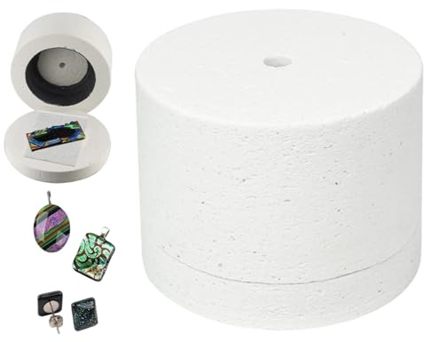 Microwave Kiln For Pottery, 4.7x3.3 inch Microwave Kiln for Glass Fusing and Pottery - DIY Jewelry Making Kit with Kilns Paper for Home Use