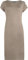 WearAll Womens Plus Size Plain Short Sleeve Stretch Ladies Jersey Midi Dress - Mocha - 16/18