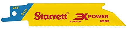 Starrett Metal Cutting Reciprocating Saw Blade 100mm (4-inch) - Pack of 5