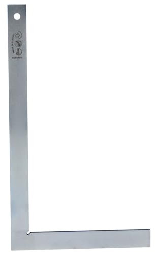 Dönges Profi Schlosserwinkel ohne Anschlag, 400 x 230 mm, rostfrei & verzinkt aus Stahl | Für genaues Arbeiten im Metallbau, Werkstattbereich| 90 Grad Winkel mit Anschlag, Anschlagwinkel Metall