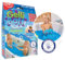 Azul Gelatinoso, 1 baño o 6 usos de Juego de Zimpli Kids, Convierte mágicamente el Agua en Pegatina Gruesa y Colorida, Juguete sensorial de bañera para niños, Juguete de Bolsillo