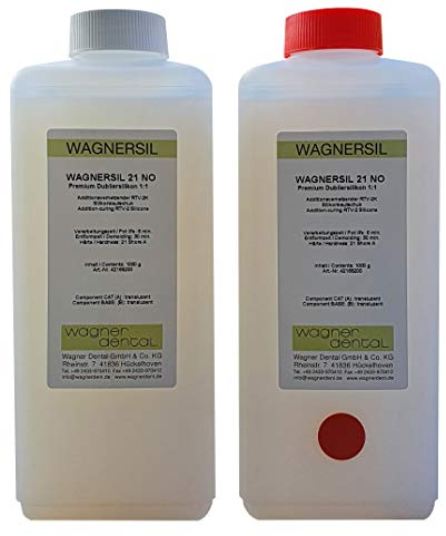 WAGNERSIL 21 NO (2 kg) | Premium Dubliersilikon | Mischverhältnis 1:1 | Abformsilikon | Silikon-Kautschuk | zur Herstellung von Silikonformen mit Epoxidharz, Gips, Wachs uvm. | DIY