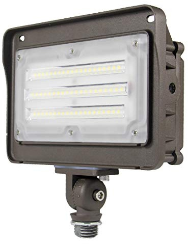 kadision Luz de inundación LED para exteriores con fotocélula del atardecer al amanecer, 50 W, 6500 lm, IP65, impermeable, ajustable, para nudillos, 5000 K, 100-277 V, certificación ETL