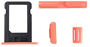 Smartex® Boutons Latéraux Rose + SIM Carte Tiroir Compatible avec iPhone 5C / Tasto accensione, Volume, MUTO