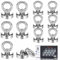 Wukong 12 Pezzi Ganci Magnetici, 25mm Magnete Neodimio Calamite Potenti, 19KG Ganci Magnetici Extra Forti Per Casa, Cucina, Posto Di Lavoro, Ufficio, Garage, Palestra, Armadietti e Molto Altro