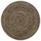 vidaXL Teppich Handgefertigt Kurzflor Wohnzimmerteppich Handwebteppich Juteteppich Läufer Schlafzimmer Flur Jute Geflochten Schwarz Natur 120cm