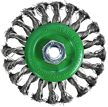 Faithfull Wire Cup Brush Twist Knot 65mm M14x2 Stainless Steel 0.50mm One Size