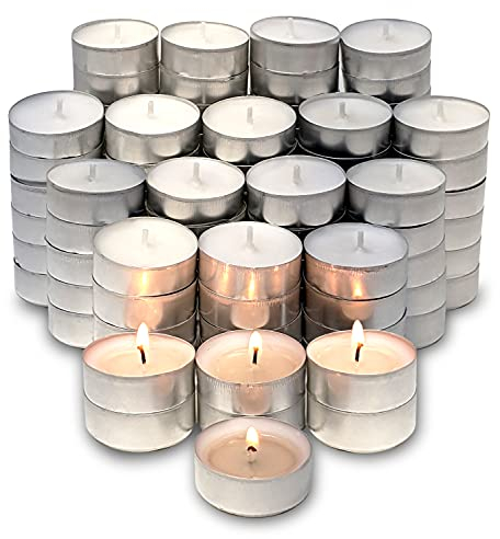 Hyoola Bougies Chauffe Plat - Pack de 400 Bougies en Vrac - Lot Bougies Chauffe Plat - Bougies Blanches Chauffe-Plat Fabriquées en Europe - 4 heures