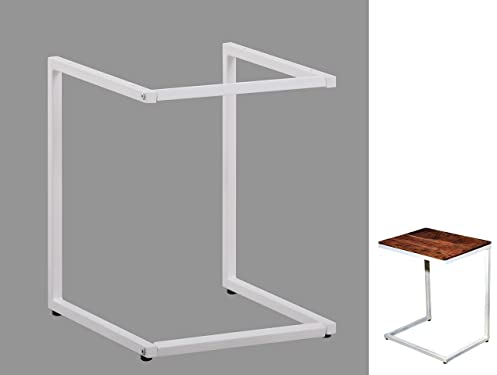 CasaXXl Beistelltisch Gestell aus Metall in schwarz oder weiß - Robustes Tischgestell perfekt geeignet für Couchtisch, Kaffeetisch, Nachttisch - 38 x 38 x 47,5 cm (Weiß)