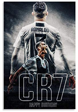 SHADIAO Cristiano Ronaldo Tapete, Modekunst-Poster für Top-Fußballspieler (3) Leinwand-Kunstposter und Wandkunst-Bilddruck, modernes Familien-Schlafzimmer-Dekor-Poster, 50 x 75 cm