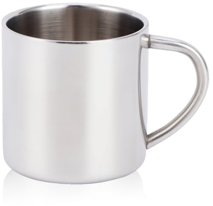 Tasses à Café En Acier Inoxydable 130ml, Tasse à Café En Acier Inoxydable, Tasse De Camping Tasse Isolées à Double Paroi Tasse Incassable Tasses à Boire Chope à Bière Avec Poignée Pour Adultes