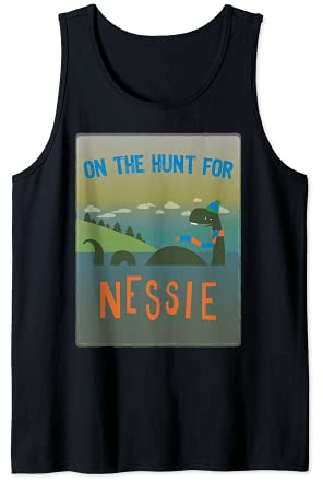 Nessie a la caza del monstruo del lago Ness, divertido mito Camiseta sin Mangas
