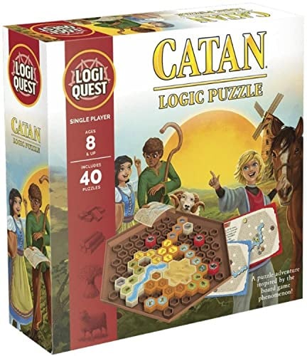 Asmodee Editions, Logiquest: Catan, Board Game, Ages 8+, 1 Players, 20 Minutes Playing Time, Multicolor, ASMLQCAT01EN