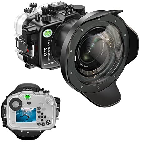 Seafrog - Custodia subacquea per Sony A7C 16-35 m con obiettivo grandangolare Fisheye (WA0005-F), custodia impermeabile professionale per fotografia subacquea
