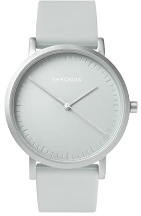 Sekonda in Colour Ladies 34mm Quartz Watch in Grey with Analogue Display, and Grey Silicone Strap 40405