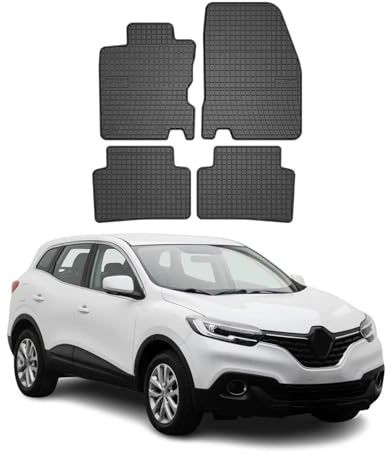 OMAC Fußmatten für Renault Kadjar 2015-2018 Gummi 4tlg Schwarz | Automatten, Gummimatten, Allwetter, Antirutsch, fahrzeugspezifisches Produkt, wasserdicht