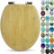 SANFINO® Bambus WC Sitz mit Absenkautomatik, edle Holz-Optik und hochwertige Qualität, hoher Sitzkomfort aus nachhaltigem Echtholz, einfache Montage inkl. Montageanleitung – Brown