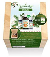 Puressentiel – Coffret - Mini Aromathèque Bois: HE Arbre à Thé, HE Ravintsara, HV Amande Douce