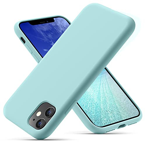 OitiYaa Silicone Case Compatible with iPhone 11 Case 6.1 Inch, Soft Ultra Slim Protective Shockproof Liquid Silicone Phone Case with Anti-Scratch Microfiber Lining,Light Blue