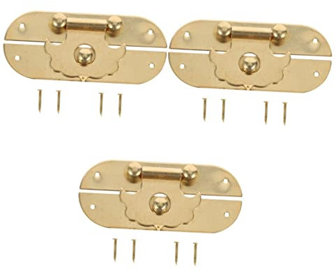 TEHAUX 3stücke Antike Box Latch Hasp Kupfer Für Holzschatullen Und Koffer Robuster Verschluss Mit Verarbeitung Für Schmuckkästchen Und Möbelstücke