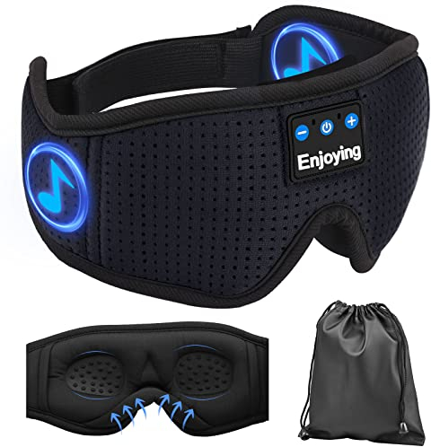 Auriculares para Dormir, Diadema con Auriculares para Dormir,Auriculares de Viaje con Altavoces Estéreo HD Ultrafinos,Música/Correr/Yoga/llamadas/Viajes
