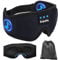 Schlafkopfhörer Schlafmaske,schlafkopfhörer bluetooth schlafmaske 3D-Augenmaske,Kabellose Augenmaske Waschbar HD-Stereo-Lautsprecher,für Nickerchen, Schlafen und Reisen,Seitenschläfe (schwarz)