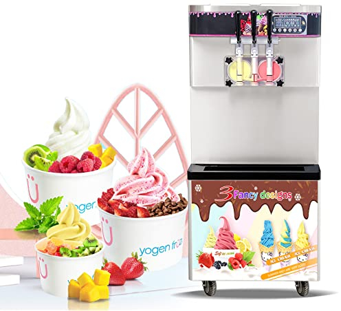Machine à crème glacée Molle Commerciale à saveur Mixte 2 + 1, sorbetière au yogourt glacé, sorbetière Molle Gelato