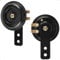 Evermotor Signalhorn Motorrad Hupe 12v Laut Mini Klein Roller Autohupe Schwarz für Simson s51 Yamaha Kawasaki Moped Signalhörner mit e-mark e-geprüft (2 Stück)