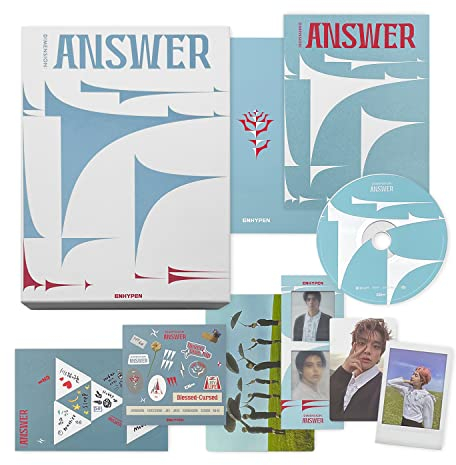 ENHYPEN The 1st Album Repackage - [DIMENSION:ANSWER] (YET Ver.) Book Case+Photo Book+Lyric Book+Holder+CD-R+Photo Stand+Photo Card-A&B+Paper Dice+Sticker+Photo Bookmark
