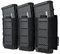IDOGEAR Tactical 5.56 Triple Mag Pouch MOLLE Magazine Pouch Rifle Magazine Carrier with Carbon Fiber Patterned PP Plate Fit for M4 M14 M16 AR15 (Black)
