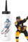 Fukamou Bouteille d'eau de Hockey - Gourde Hockey,Bouteilles compressibles Portables de Grande capacité de 1 Litre avec Longue Paille - Bouteille d'eau de Hockey sur Glace Portable, Le Hockey, Le