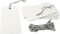 Frau WUNDERVoll® 40 Anhänger weiß, Rechteck 5x10cm inkl. 12m Kordel/Papieranhänger, Geschenkanhänger, Gastgeschenk Hochzeit, Vintage, Geschenk, Etiketten, Tags, Geburtstag, Dekoration