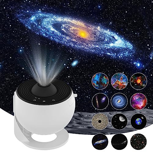 Gadpiparty Planetariums-Galaxieprojektor 360° Drehbare Nebelprojektorlampe Nebelstern-Nachtlicht Nachtlichtprojektor Für Kinder Heimkino Decke Raumdekoration