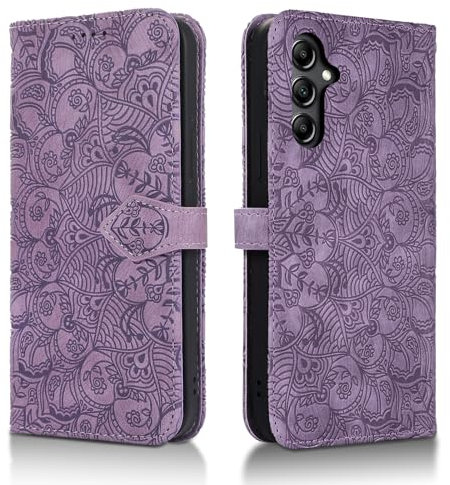 Succtopy Funda para Samsung Galaxy A55 5G PU Cuero Flip Carcasa Fundas Móvil de Tapa Libro con Cierre Magnético para Samsung Galaxy A55 5G Flip Wallet Cover Case con Samsung Galaxy A55 5G Violeta