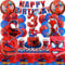 91 Stück Spiderman Geburtstagsdeko 3 jahre, Spiderman Ballon, Spiderman Partygeschirr, Spiderman Geburtstagsdeko,Spiderman Deko Ballon Teller Tasse Tischdecke Servietten Pull Flag für Kindergeburtstag