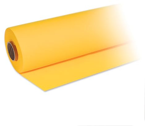 DeinPack 1 x Airlaid Tischdeckenrolle Gelb 25m x 1,2m - Hochwertige Tischdecke, Einfarbige Papiertischdecken Rolle - Ideal für Party, Hochzeit, Geburtstag, Deko & Events