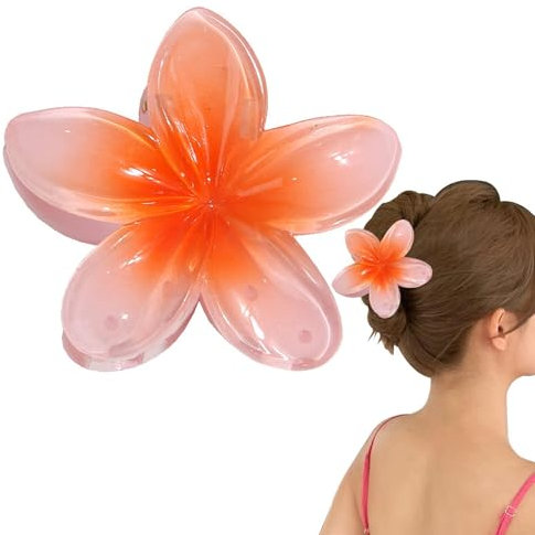 Pince Cheveux Fleur Hawaienne, Barrette Fleur, Pince Fleur De Tiaré, Pince Hibiscus, Flower Hair Clip Claw Clip Flower, Pinces À Cheveux Fleur Pour Femmes