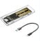 Celabie Boîtier SSD M2 Boîtier SSD M.2 NVME Portable USB3.1 Type-C SSD Boîtier de Disque Dur Transparent 5 Gbit/S pour PC