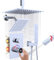 Chrome Concealed Shower Mixer Digital Display Shower Valve 3 Way, 10 Inch and 6 Inch Dual Shower Head
