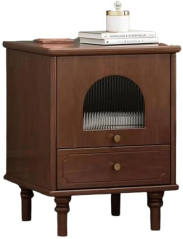 NALgdde Retro Massivholz Nachttisch Tisch Schlafzimmer Aufbewahrung Home Stream Cabinet Nachtschrank Multifunktional Nachttisch