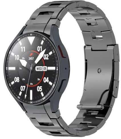 NeXStrix Titan-Uhrenarmbänder ohne Lücke Kompatibel mit Samsung Galaxy Watch 7/6/5/4/FE 44mm 40mm, 20mm Metallarmband für Galaxy Watch 6 Classic 47mm 43mm/ 5 Pro 45mm/ 4 Classic für Herren